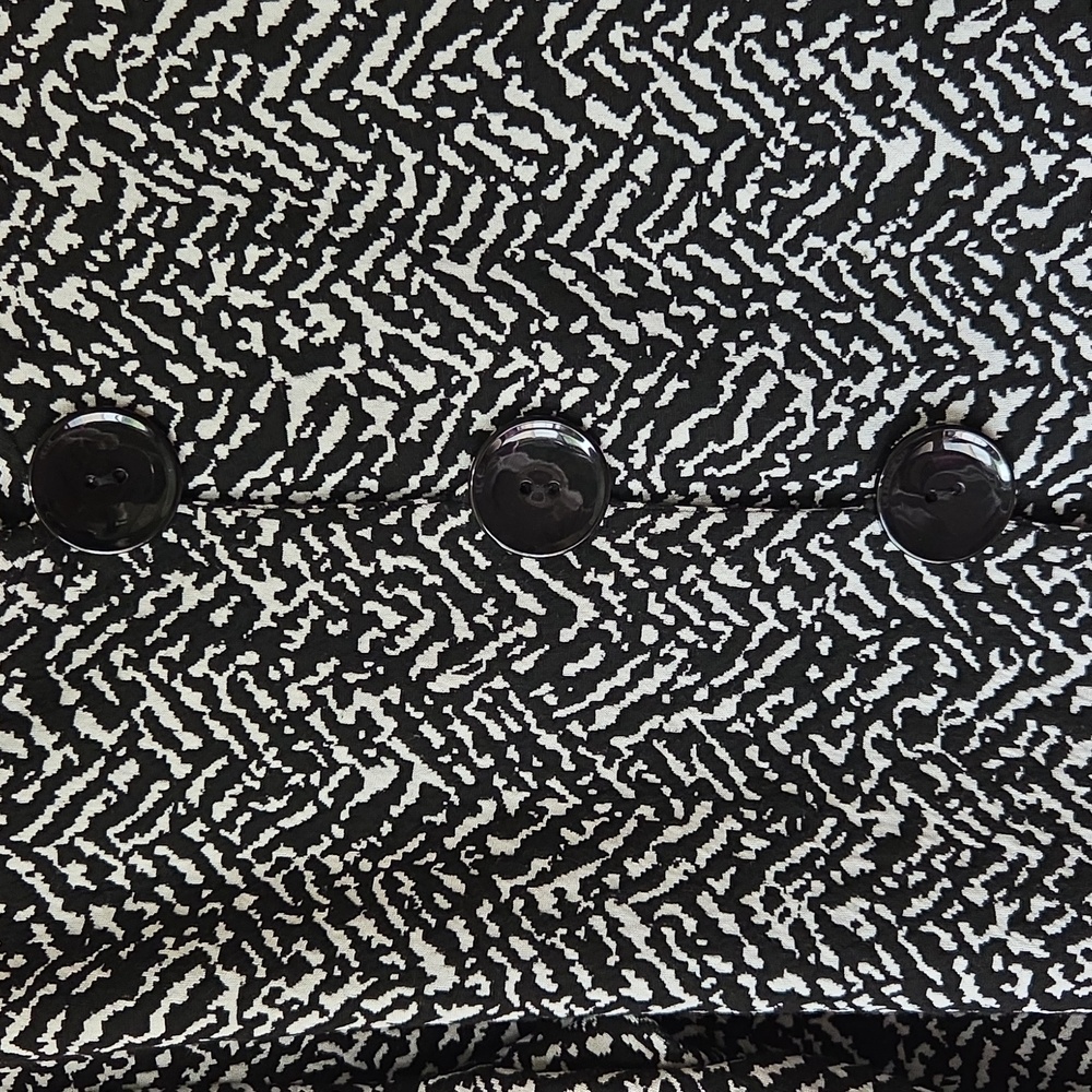 Jm Collection Monochrome Patterned Large Button S… - image 4